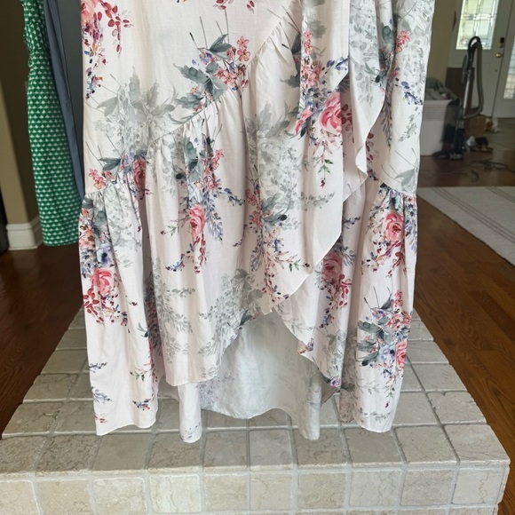 NWT KOBI HALPERIN Luxe Alix Wrap linen Skirt Size M floral Print Midi Length - Picture 3 of 10
